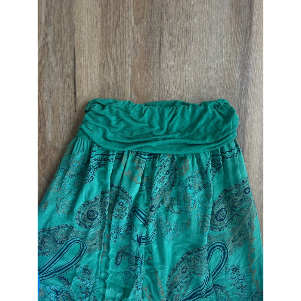 Italy Paisley Harem Pants Smocked Waist Boho wideleg hippie festival one size - Picture 3 of 8